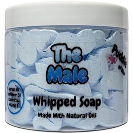 Whipped Soap Body Wash - 150g - Natural Oils and Butters - Various Scents - Vegan Friendly - Puddle of Wax - Made in the UK (The Male)