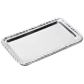 Mariposa Rope Statement Tray, Silver
