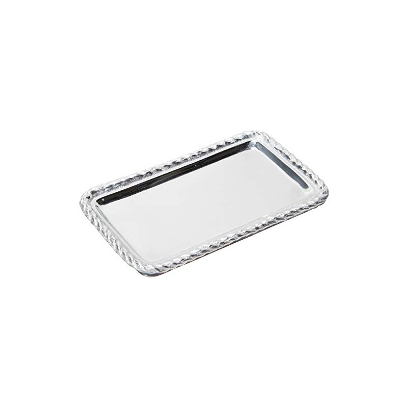 Mariposa Rope Statement Tray, Silver
