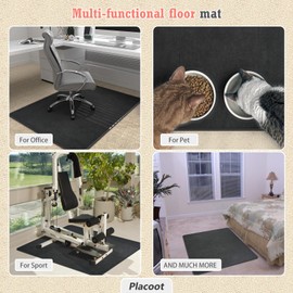 Heavy Duty Office Chair Mat for Carpet and Hardwood Floor Bohemian Desk Chair Mat Rug 36'' x 48'' Jacquard Woven Surface Floor mats