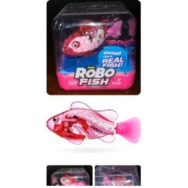 ZURU AliveRobo Alive Little Fish Pink & Yellow Robotic Pet Figure SWIMS 5 FT DEEP NEW