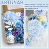 ASTRYAS Blue Artificial Flowers Combo Fake Roses Silk Peonies Flowers