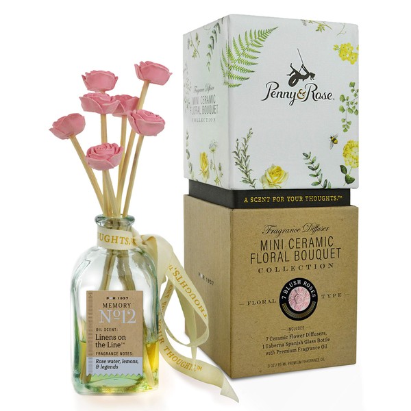 Penny & Rose Ceramic Rose Diffuser | Linens On The