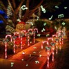 Enhon 10 Pcs Christmas Candy Cane Light with 4 Christmas