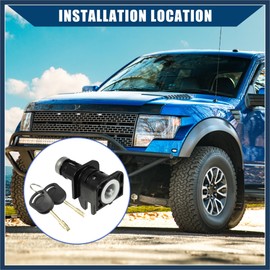 INFINAUTO Bonnet Hood Lock Latch with 2 Key for Ford Transit Connect 2006-2013 / Inner/Durable / 1 Set Stylish Design