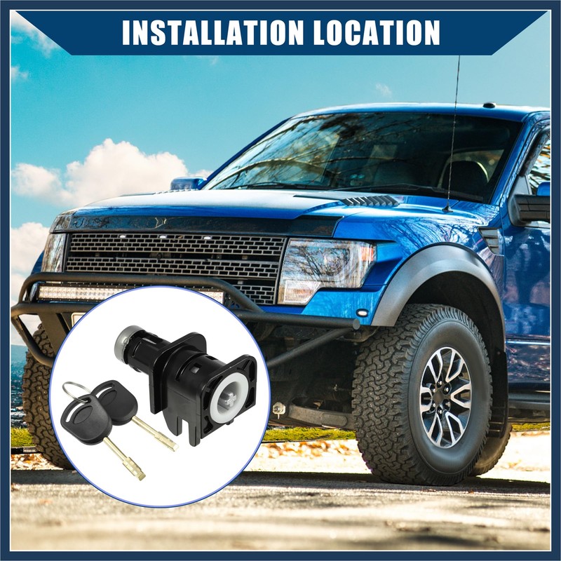 INFINAUTO Bonnet Hood Lock Latch with 2 Key for Ford