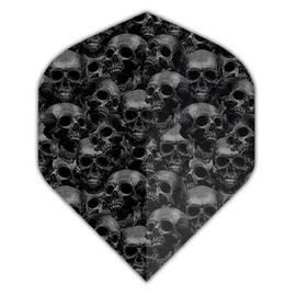 3 Sets (9 Flights) Pentathlon Standard Skulls Dart Flights - 100 Micron, Ex-Tough
