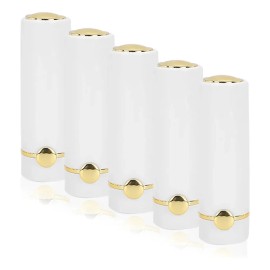 Tubo De Bálsamo Labial Blanco, Portátil, Vacío, 5 Unidades