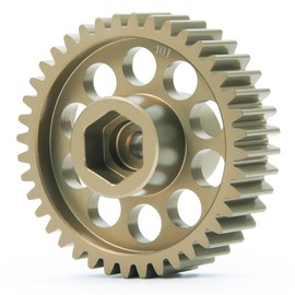 Runup 40T Diff Aluminium Alloy Coil Gear for Tamiya Clod Buster, Low Friction Properties, Designed for 1/10 RC Cars