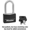 Master Lock Padlock, Covered Aluminum Lock, 1-9/16 in. Wide, Black,