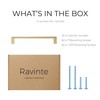 Ravinte 30 Pack Solid 6-1/4 Inch Square Cabinet Handles -