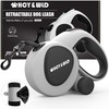 HCY&WLD Upgrade 3-in-1 Retractable Dog Leash with Integrated Dispenser &