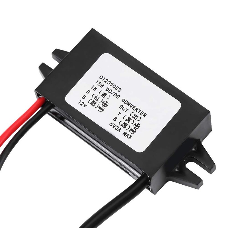 DC-DC 12V to 5V 3A 15W 12v to Micro USB