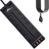 NANOLAKE Heavy Duty Power Strip Surge Protector,20A 2500W,Widely 12 Outlets/Dual