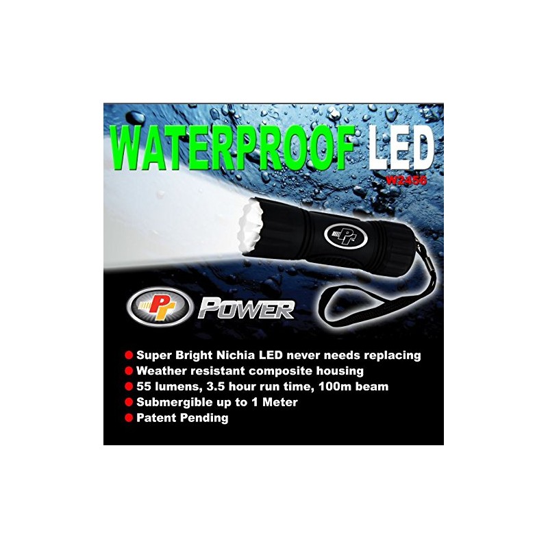 Performance Tool W2456 Storm 65lm Black Composite Flashligth (Sold as