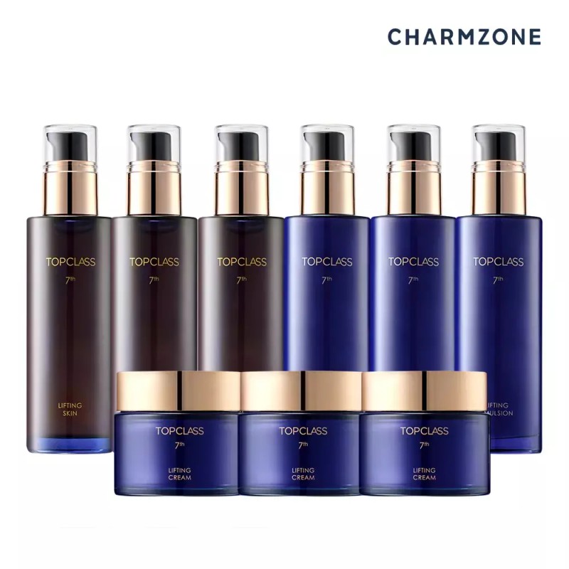 Chamzone 참존 탑클래스 7세대 리프팅 기초세트 9종(스킨3개+로션3개+리프팅크림3개) Chamzone Top Class