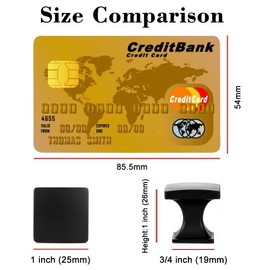 KOOFIZO Curved Square Top Cabinet Knob - Oil Rubbed Bronze Pull Handle (25mm / 0.98 Inch), 10-Pack for Kitchen Cupboard Door, Bedroom Dresser Drawer, Bathroom Wardrobe Hardware