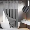 Extra Long No Hooks Required Waffle Weave Shower Curtain with