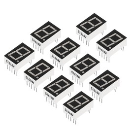 PATIKIL 10pcs Common Cathode 7 Segment 10 Pin 1 Bit 3.3V 14mm Digit Height LED Display Module for Electronic Driver Board White