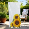 IUOCFER Blooming Sunflower & Green Leaves Hand Towels, Floral Decorative