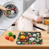 Strawberry Dish Drying Mat for Kitchen Counter White Flower Absorbent