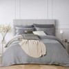 MUKKA Medium Grey Heather Duvet Cover Set Queen, 3-in-1 Luxury