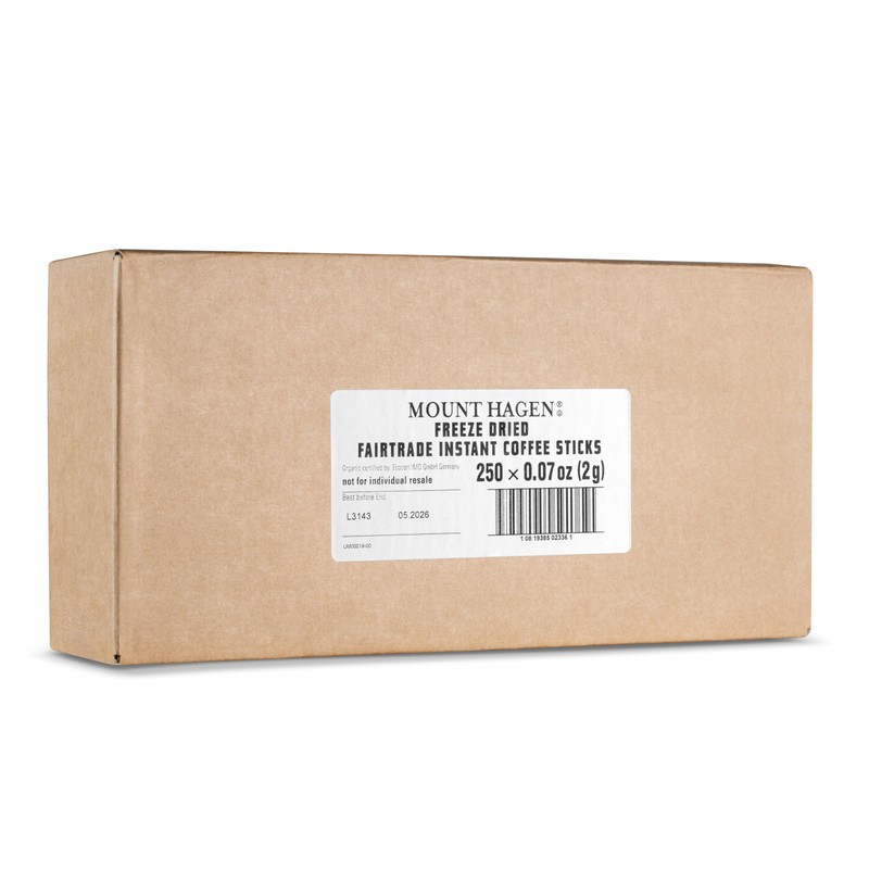 Mount Hagen 250 Count Single Serve Instant Coffee Packets -
