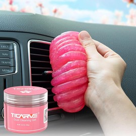 Car Cleaning Gel Detailing Putty Car Putty Auto Detailing Tools Car Interior Cleaner Cleaning Slime Car Accessories Keyboard Cleaner Rose/NT WT: 5.6 oz (160 gr) - Color: Rose red