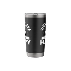 Hot Rods: Vintage Cars Make Me Happy Stainless Steel Insulated Tumbler
