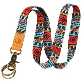 glodentai Lanyard for Keys, Cool Neck Strap Key Chain Holder, Long Lanyard for ID Badges Wallet (ethnic style)