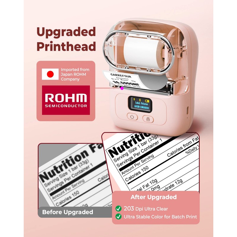 Phomemo Label Printer M110 Upgraded Label Maker Bluetooth No Ink