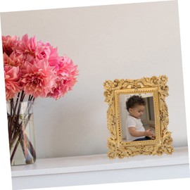 iplusmile 3Pcs Vintage Resin Photo Frame Ornament Antique Jewelry Display Frames for Home Decoration Unique Miniature Frame for Living Room Decor