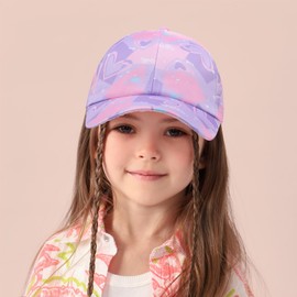 Girls Baseball Cap with Sunglasses Set Fashion Cute Trucker Hat Adjustable Snapback Kids Sun Hat Summer Sports Ponytail Cap
