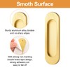 MOROBOR Self-Stick Oval Sliding Door Pulls, 2pcs Aluminum Alloy Flush