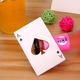 Stylish Poker Card Spade Bottle Opener 071690DC 10ea