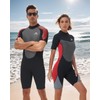 Owntop Mens Wetsuit Shorty 3mm Neoprene Wet Suit for Diving