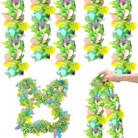 10 m Garland Easter, Easter Decoration Garlands Artificial Hanging Flower Wreath Garland with Confetti Easter Gifts for Holidays Spring Wedding Baby Shower Birthday Wall Home Table Window Door Tree