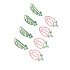 100pcs Metallic Paper Clips Strawberry Pea Shape Antislip Anti Rust