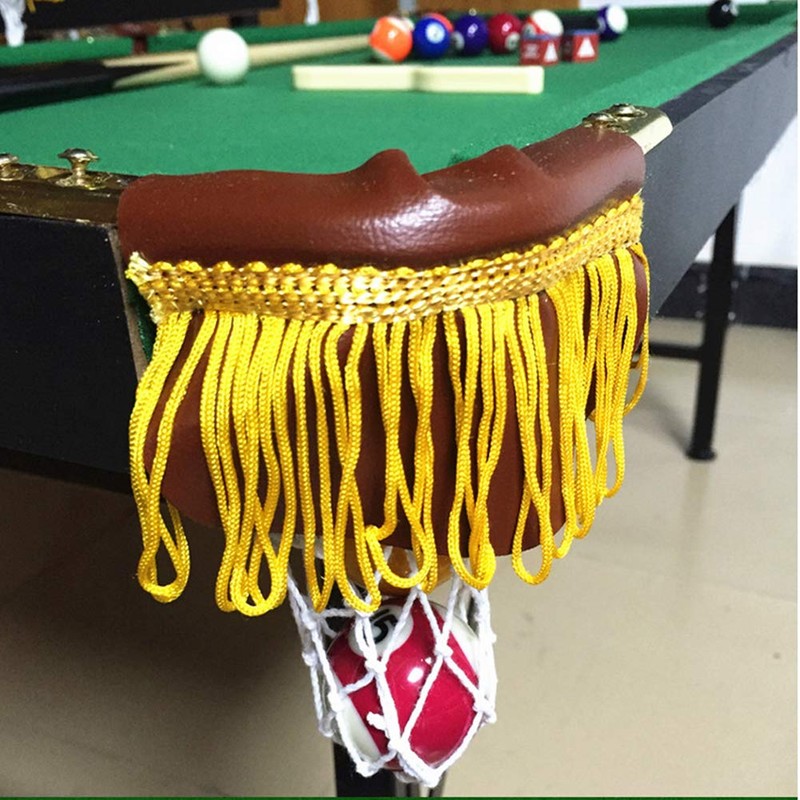 FTVOGUE Children's Billiard Net Ball Bag, Faux Leather Billiard Pocket