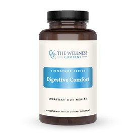 The Wellness Company Digestive Comfort | 60 ct (1 Month Supply) | Relief for Digestive Bloat and Gas with All-Natural Enzymes | Non-GMO, Vegan, Gluten Free | for Healthy, Smooth Digestion