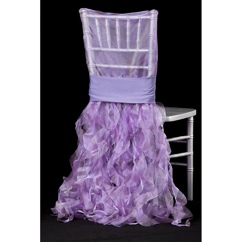 RCZ Decor Victorian Lilac/Wisteria Curly Willow Chiavari Chair Back Slip