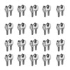 sourcing map 20 Pcs M3 Stainless Steel Wire Rope Clip
