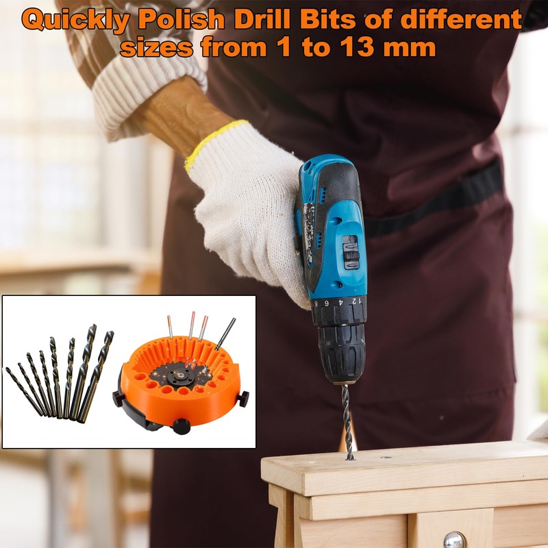 Drill Bit Sharpener for All Bits, Grinding Attachment Drill Sharpener,
