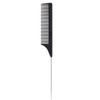 1 Pc Black Rat Tail Hair Comb Carbon Heat Resistant