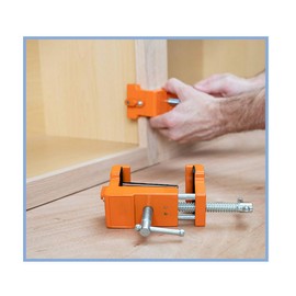 SEIWEI Cabinet Clamps, Cabinetry Clamps Cabinet Face Frame Clamps Cabinet Installation Clamps Cabinet Tools with Two Side Screws and Alignment Plate (2Pack Orange), 60*36*62mm/2.36*1.42*2.44inch