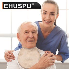 EHUSPU Tracheostomy Neck Stoma Cover,Breathable Laryngectomy Cover for Tracheotomy Care,Tracheal Care Supplies-Adjustable Neck Trachea Protector (Khaki-5PCS, Small)