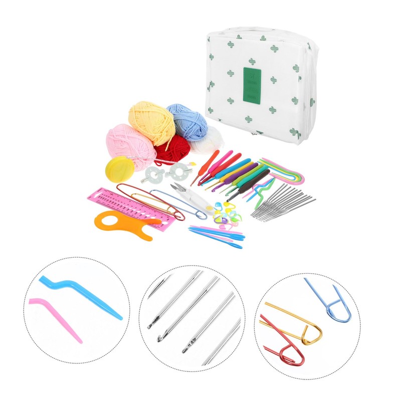 BIUDECO 1 Set Beginner Crochet Kit Complete Crochet with Ergonomic