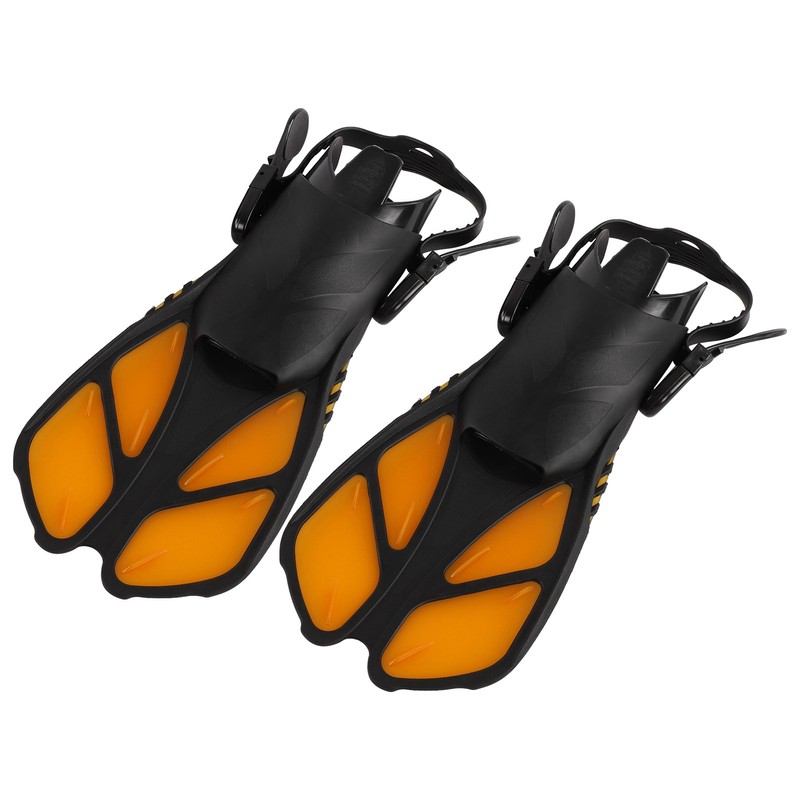 2pcs Adjustable Snorkel Fins Soft TPR Open Heel Long Diving