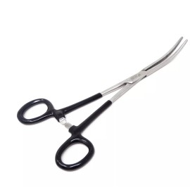 A2Z Scilab HEAVYDUTY 8" Curved Vinyl Grip Hemostat Forcep Locking Clamps FULL SERRATED JAWS