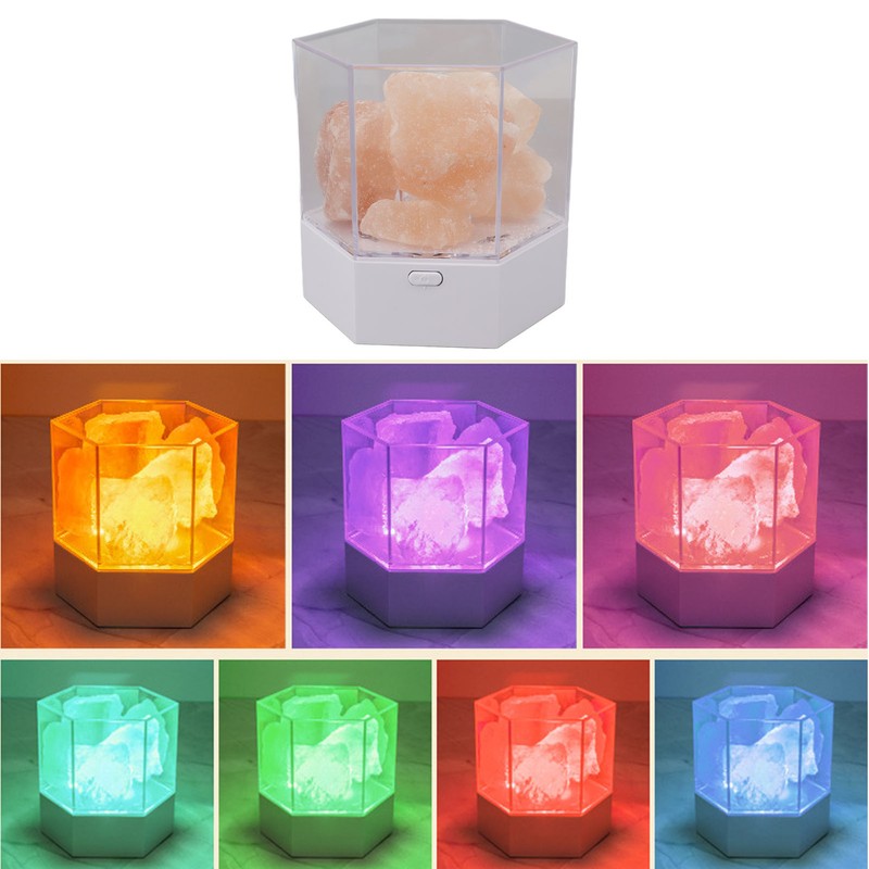 Himalayan Salt Lamp LED RGB Dimmable USB Decorative Essential Oil